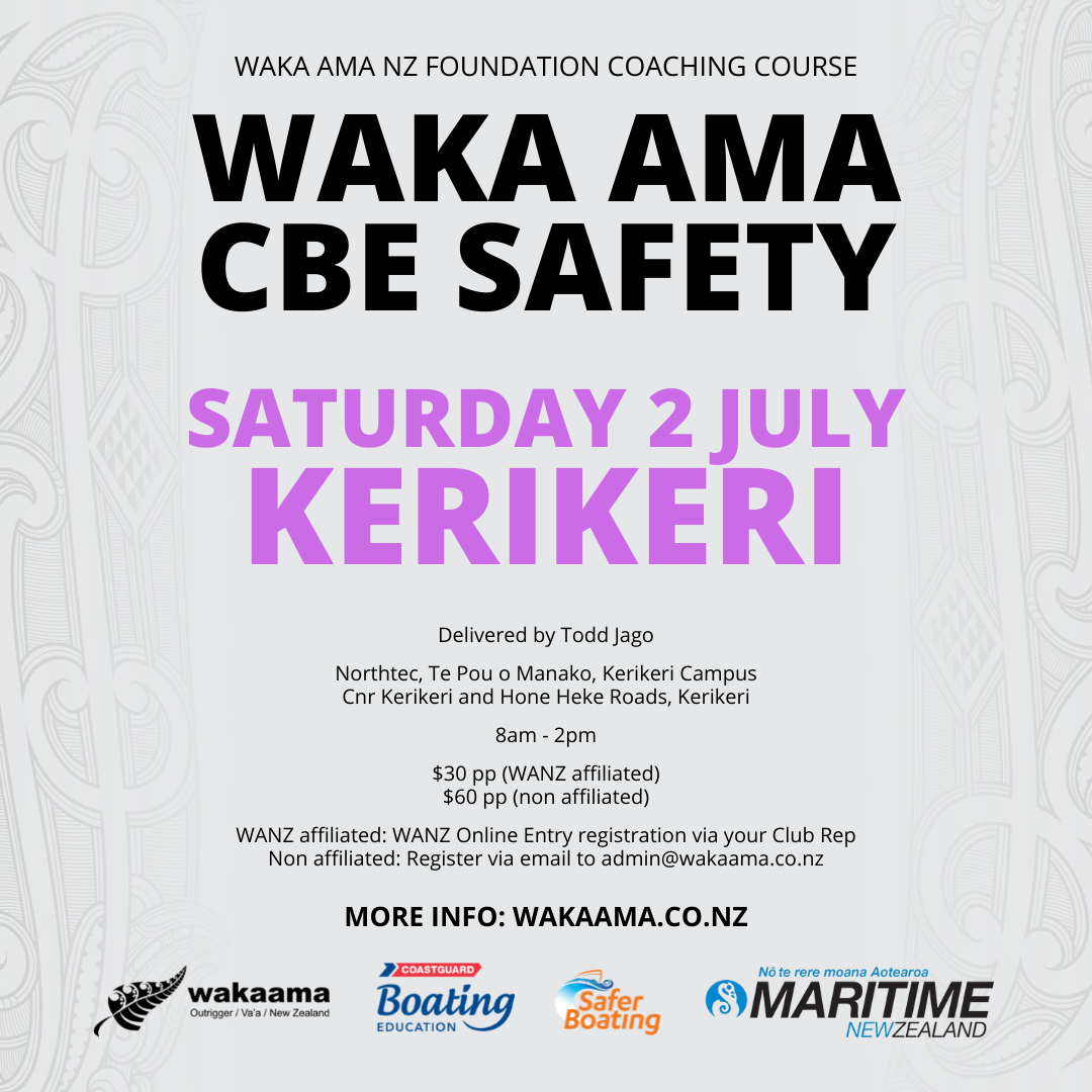 Enter Now! Waka Ama CBE Safety - Kerikeri